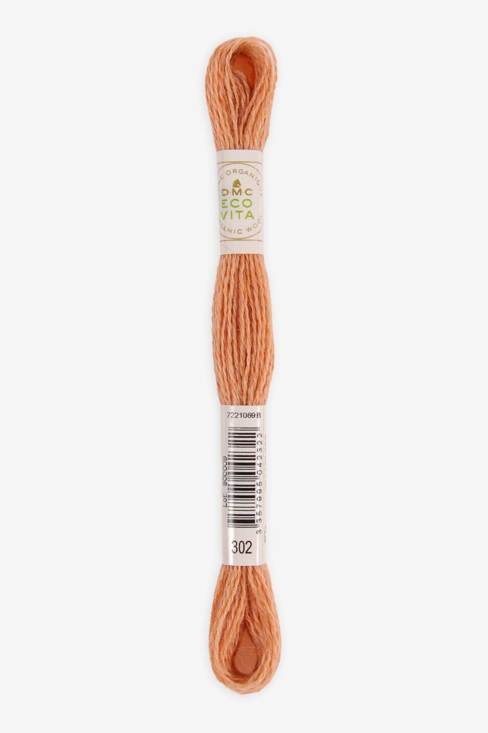 Eco Vita Naturally Dyed Organic Wool Thread 301 Orange