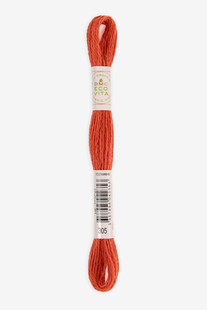 Eco Vita Naturally Dyed Organic Wool Thread 305 Orange