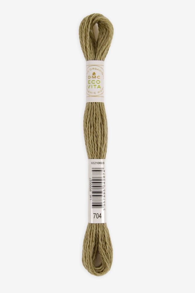 Eco Vita Naturally Dyed Organic Wool Thread 704 Green