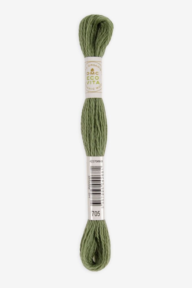 Eco Vita Naturally Dyed Organic Wool Thread 705 Green