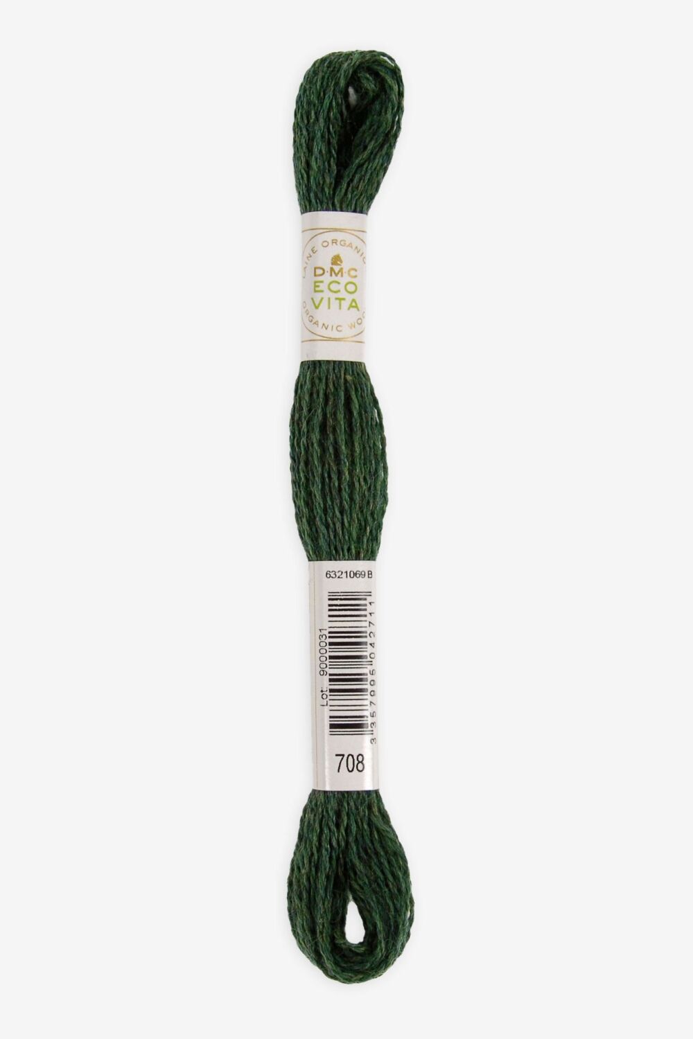 Eco Vita Naturally Dyed Organic Wool Thread 708 Green