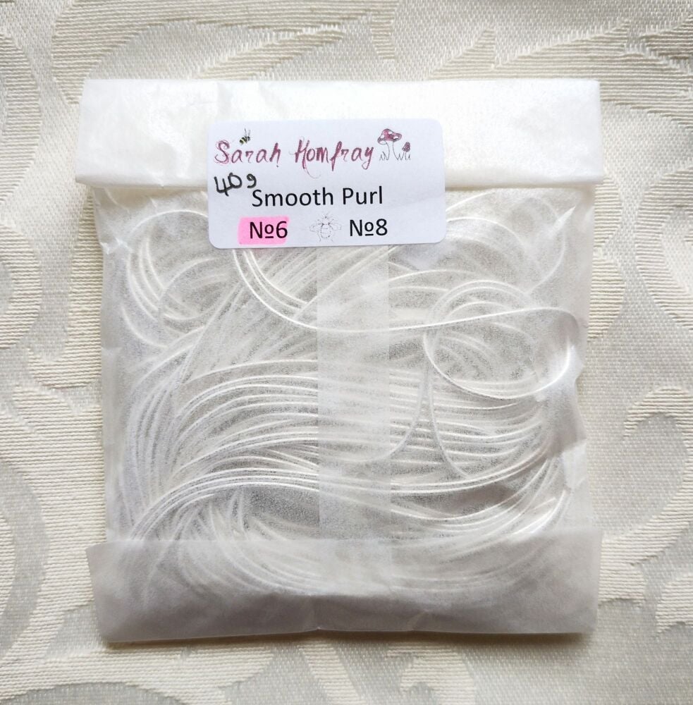 Silver plated smooth purl no. 6, 40g Bargain bag LIMITED STOCK