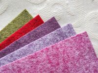 Felt square pack - 5 flower colours, 10cm x 10cm each colour