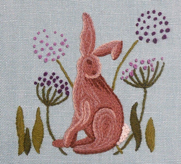 Rufford Hare Crewelwork design PDF (UK paper size)