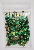 Bag of mixed sequins and beads - Green