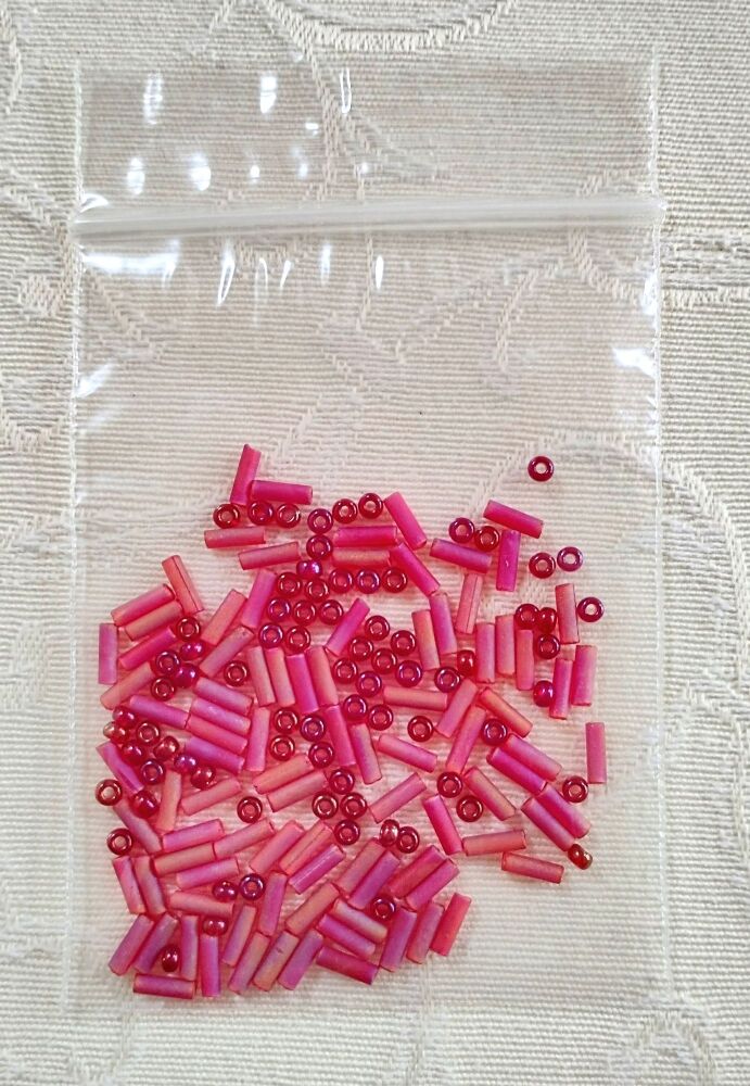 Bag of mixed beads - Pink