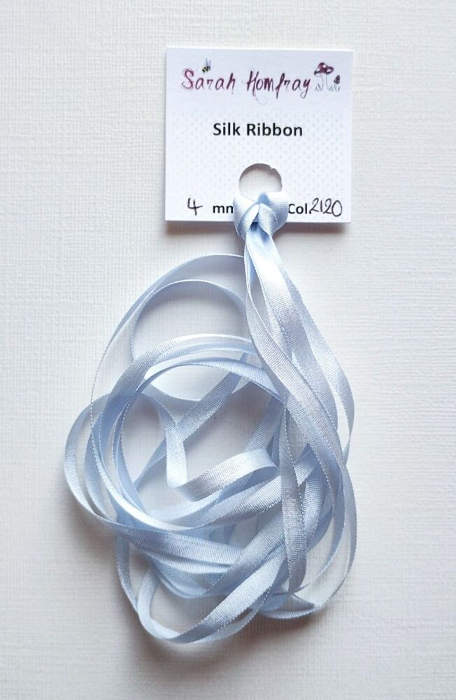 4mm Light blue 2120 silk ribbon