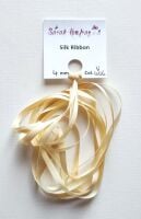 4mm Variegated pale yellow silk ribbon V406