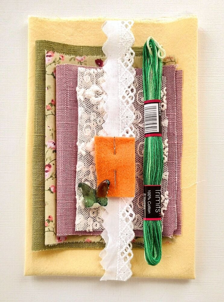 Slow stitch materials pack 2 - (Square for bushkiri bag project)