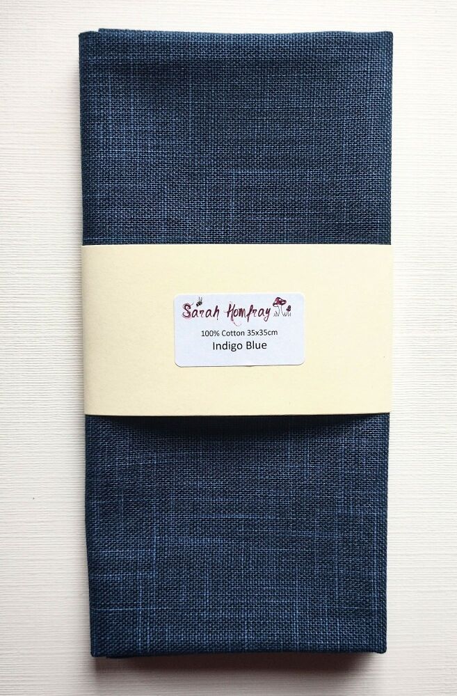 Linen look cotton - Indigo Blue