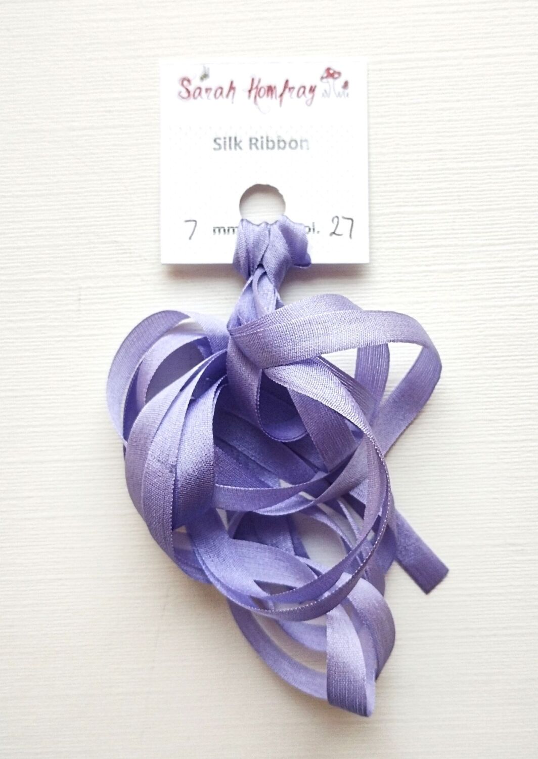 7mm Light purple 27 silk ribbon NEW