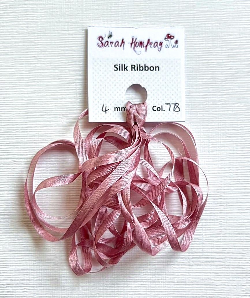 4mm Antique Rose 778 silk ribbon NEW!