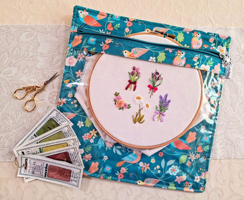 Gift Collection - Project Pouch in Bird Aviary design