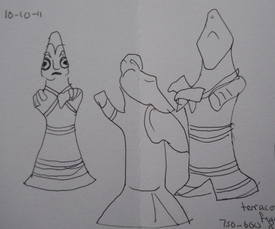 Terracotta figures sketch