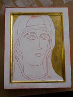 Icon finished gold leaf