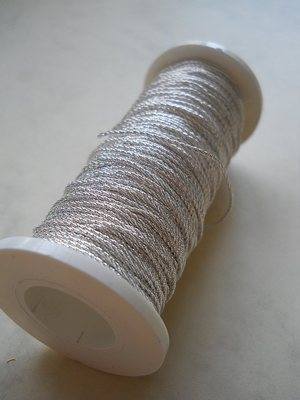 Silver plated Twist thread 1 1/2, 1m
