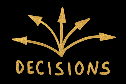 bigstock-Word-Decision-And-Arrows-298695171
