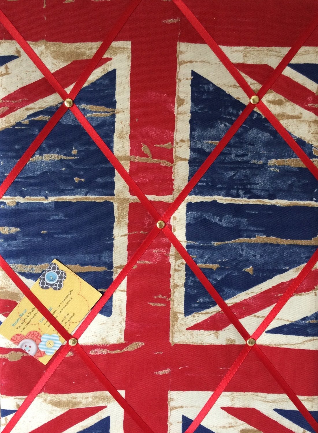 Medium 40x30cm Prestigious Union Jack England Flag Hand Crafted Fabric Noti
