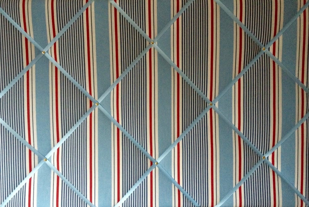 Extra Large 90x60cm Clarke & Clarke Marine Sail Stripe Nautical Fabric Pin