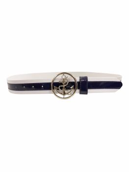 Collectif Navy Blue & White Nautical Skipper Belt