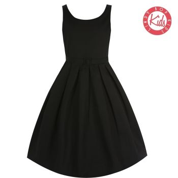Lindy Bop Childrens 'Mini Lana' Vintage Style Black Party Dress