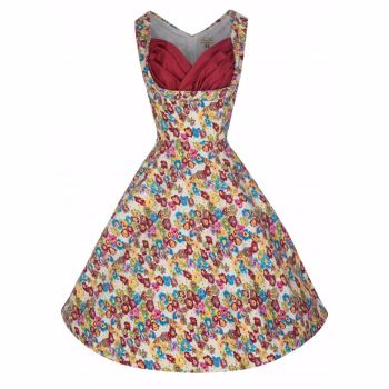 Lindy Bop 'Ophelia' Floral Meadow Vintage Style Swing Dress