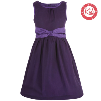 LINDY BOP Children's 'Mini Candy' Purple Vintage Style Party Dress with Bow