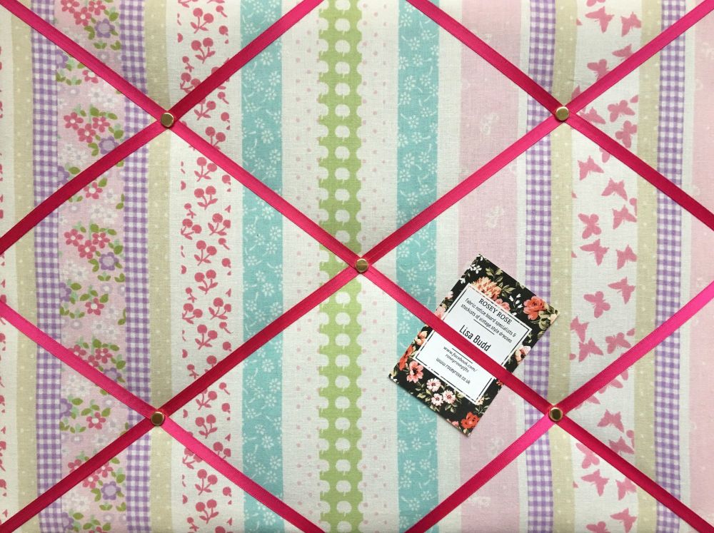 Custom Handmade Bespoke Fabric Pin / Memo / Notice / Photo Cork Memo Board
