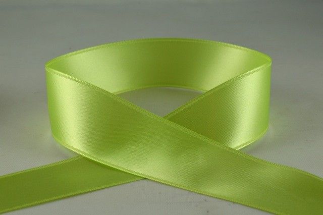 Double Sided Satin Ribbon 10mm 25 Metre Reel Or By The Metre in Light Green