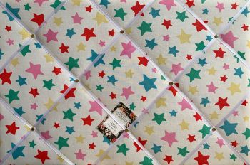 Custom Handmade Bespoke Fabric Pin / Memo / Notice / Photo Cork Memo Board With Cath Kidston Stars With Your Choice of Sizes & Ribbons