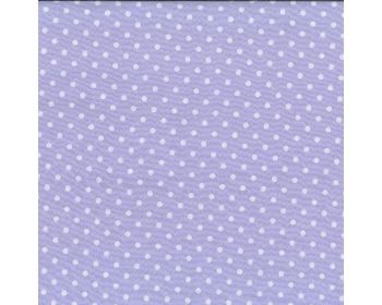 Polycotton Fabric Lilac White Polka Dot / Pea Spot Per Metre FREE DELIVERY