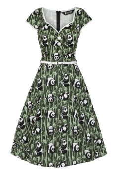 Lady Vintage Isabella Green Panda Eyes Retro 50s Vintage Style Dress Sizes 8-30 FREE DELIVERY