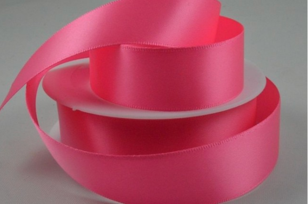 Double Sided Satin Ribbon 10mm 25 Metre Reel Or By The Metre in Light Pink
