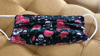Adult's or Kid's Handcrafted Reusable Washable Fabric Face Mask Covering Raising Money For Mind Skulls, Thorns, Roses & Gingham