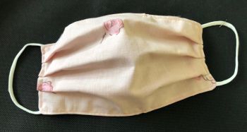 Adult's Handcrafted Reusable Washable Fabric Face Mask Covering Raising Money For Mind Laura Ashley Pink Flower & Pink