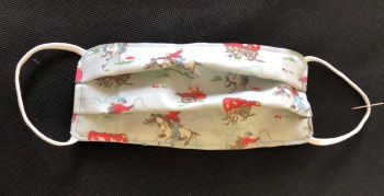 Kid's Handcrafted Reusable Washable Fabric Face Mask Covering Raising Money For Mind Cath Kidston Mini Cowboy & Blue Star