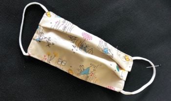 Kid's Handcrafted Reusable Washable Fabric Face Mask Covering Raising Money For Mind Beatrix Potter Peter Rabbit & Blue Spot