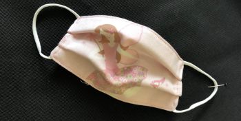 Kid's Handcrafted Reusable Washable Fabric Face Mask Covering Raising Money For Mind Laura Ashley Pink Millie Fairy & Flower