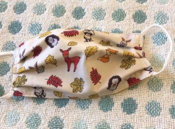 Adult's Handcrafted Reusable Washable Fabric Face Mask Covering Raising Money For Mind Forest Animals & Mustard