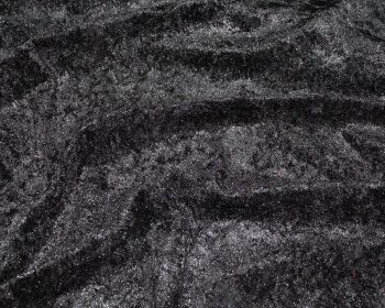 Crushed Velvet Black Fabric 58 inch By The Metre FREE DELIVERY