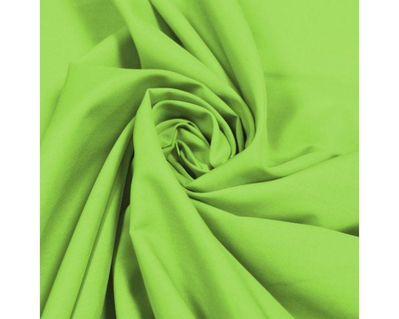 Plain Poly Cotton Fabric 44 inch By The Metre Lime