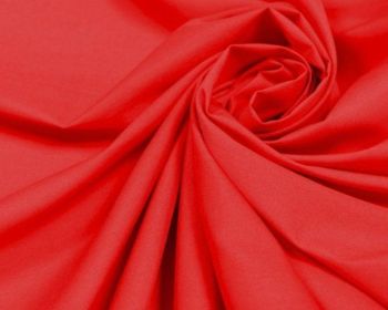 Plain 80/20 Polycotton Fabric 112cm By The Metre Red FREE DELIVERY