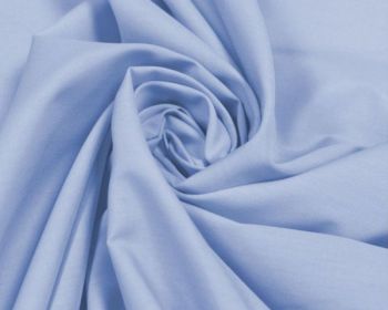 Plain 80/20 Polycotton Fabric 112cm By The Metre Sky Blue FREE DELIVERY