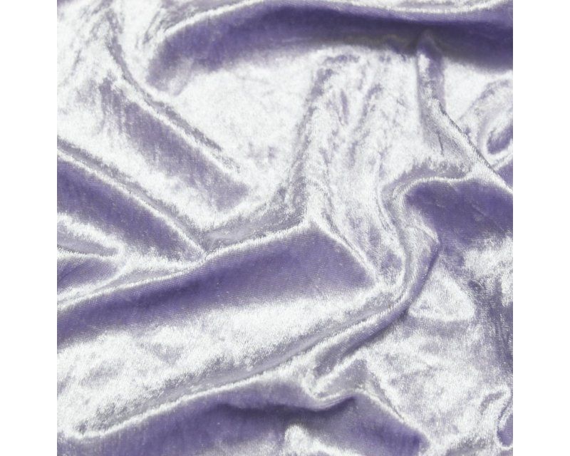 Crushed Velvet Lilac Fabric 58 inch By The Metre FREE DELIVERY