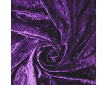 Crushed Velvet Cadbury's Purple Fabric 58 inch By The Metre FREE DELIVERY