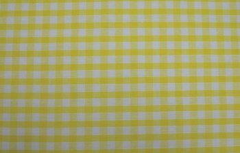 Polycotton Fabric Yellow White Gingham Check 58 inch By The Metre FREE DELIVERY