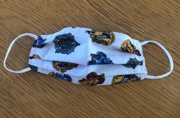 Adult's or Kid's Handcrafted Reusable Washable Fabric Face Mask Covering Raising Money For Mind Harry Potter House Crest Logo