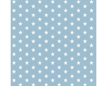 Stars 100% Cotton Sky Blue 145cm / 57" By The Metre FREE DELIVERY