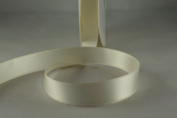Double Sided Satin Ribbon 10mm 25 Metre Reel Or By The Metre in Eggshell 50