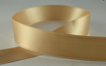 Double Sided Satin Ribbon 10mm 25 Metre Reel Or By The Metre in Pale Brown 54